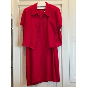 Lady Dorby red dress suit set 22W  90's Y2K  vintage Style